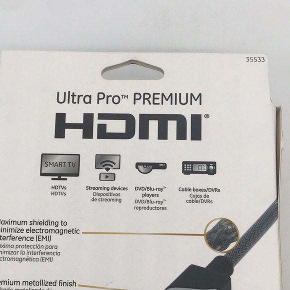 General Electric Premium HDMI High Speed Cable W/Ethernet-4K / 10 feet Long - Picture 9 of 9